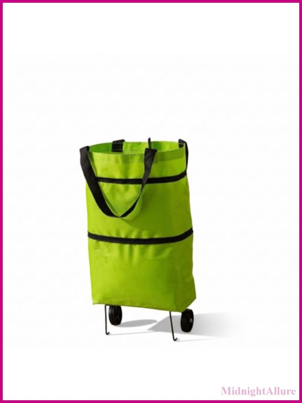 Foldable Shopping Bag with Wheels Oxford Cloth 3 in 1 Rolling Tote